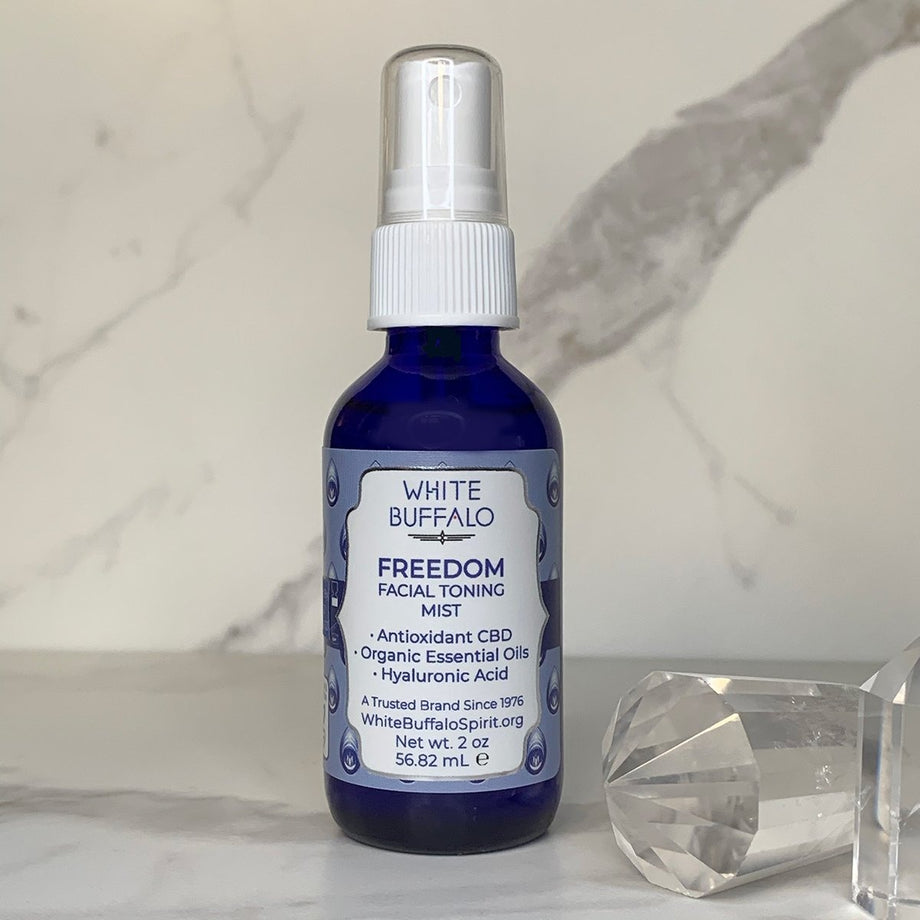 FREEDOM Facial Toning Mist with Organic CBD and Magnesium White Buffalo Spirit FREEDOM Facial Toning Mist with Organic CBD and Magnesium White Buffalo Spirit